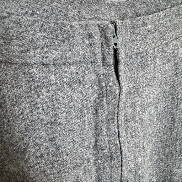 Vintage Wool Blend  Skirt Gray A Line w/ Pockets Size Medium - Picture 8 of 10